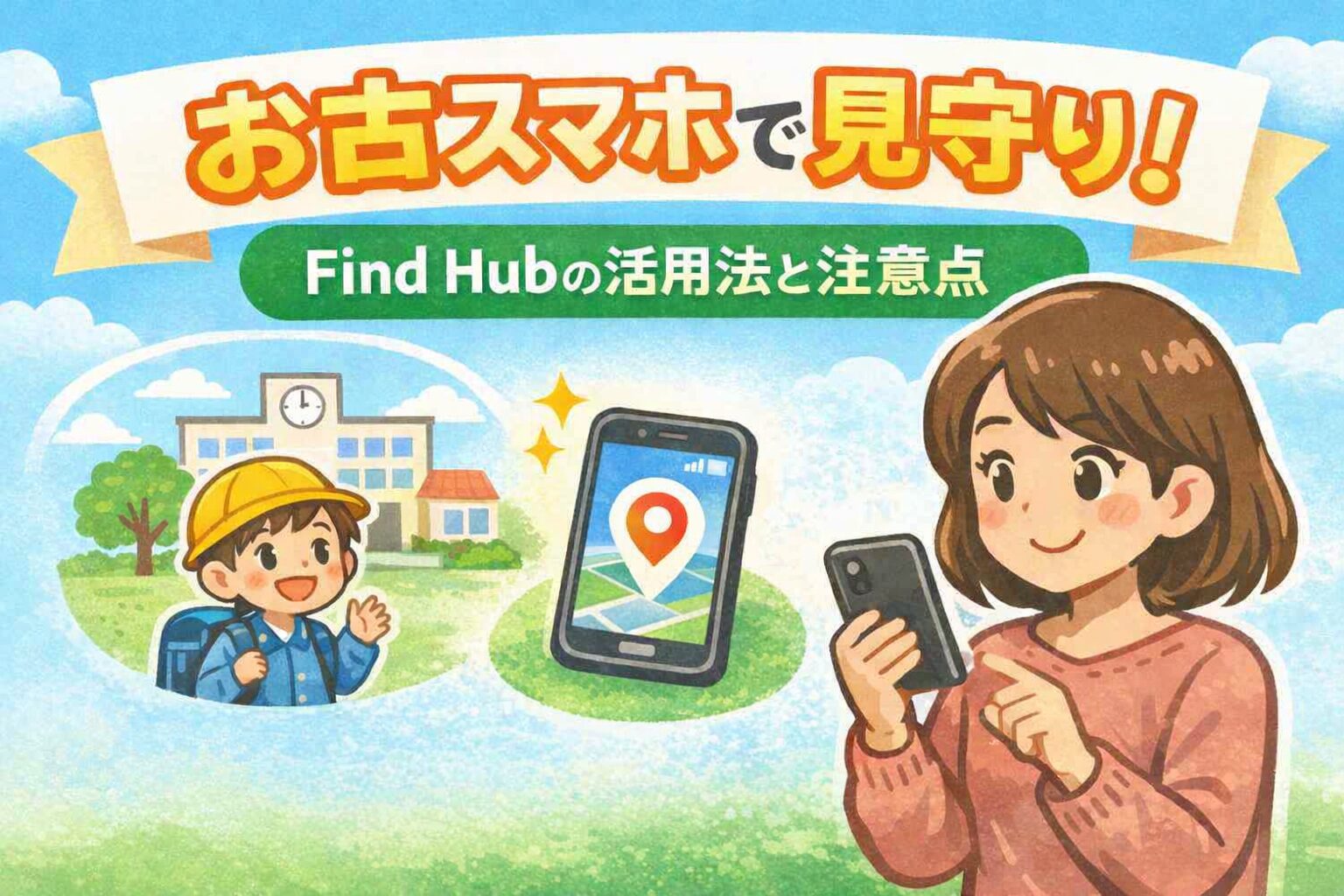 お古スマホがGPSに!Find Hubで子どもの見守りが無料でできる方法と注意点