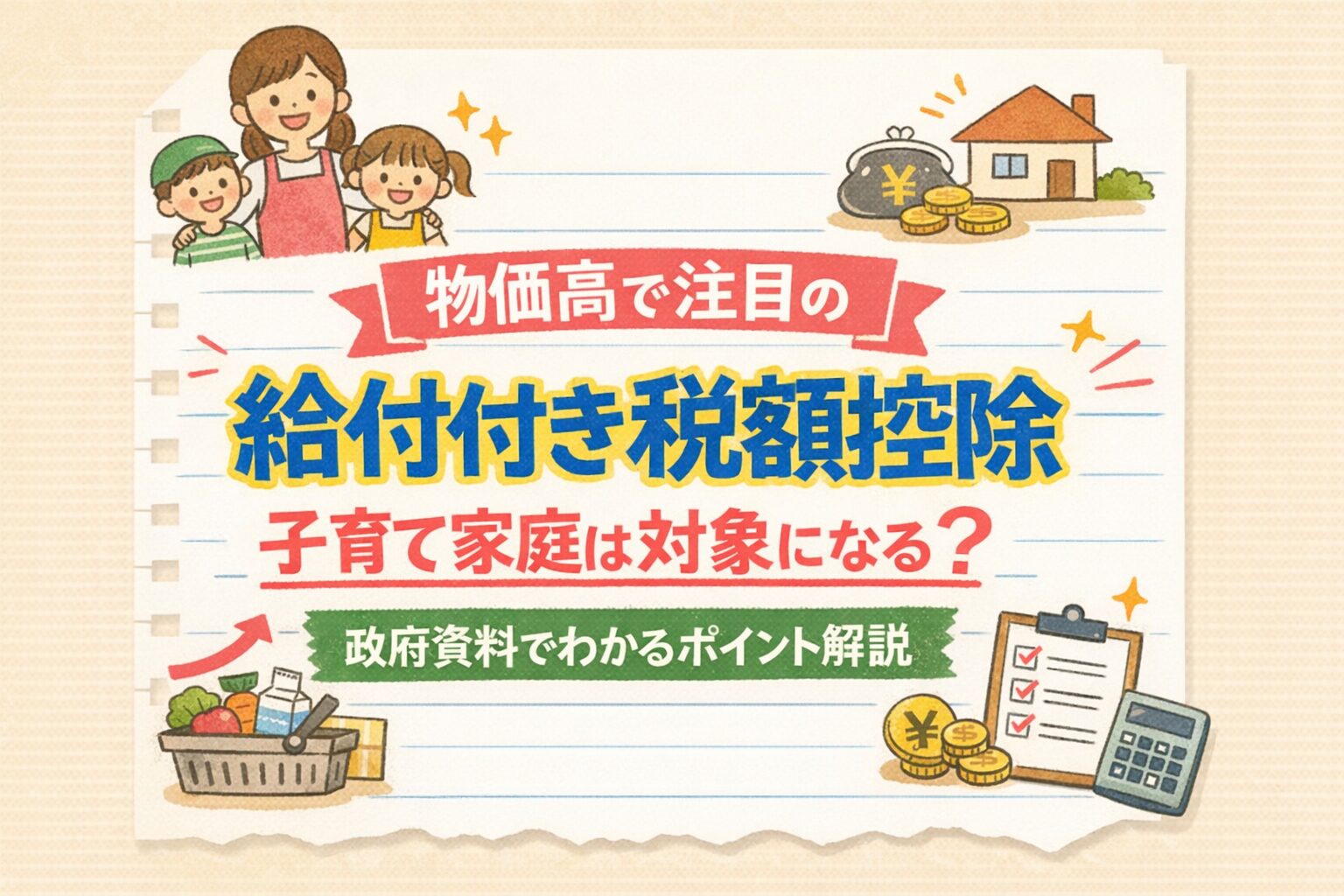 物価高で注目の「給付付き税額控除」　子育て家庭は対象になる？政府資料から読み解く